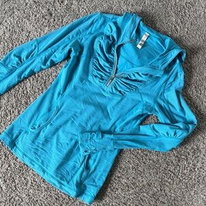 lululemon athletica Bright Blue Quarter-Zip Pullover Hoodie